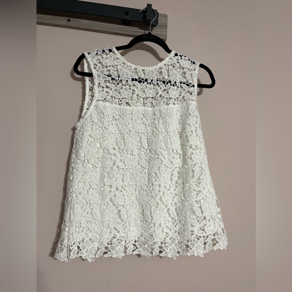 White Lace Top - Large